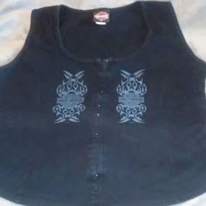 Women's HD Black eyehook latch front